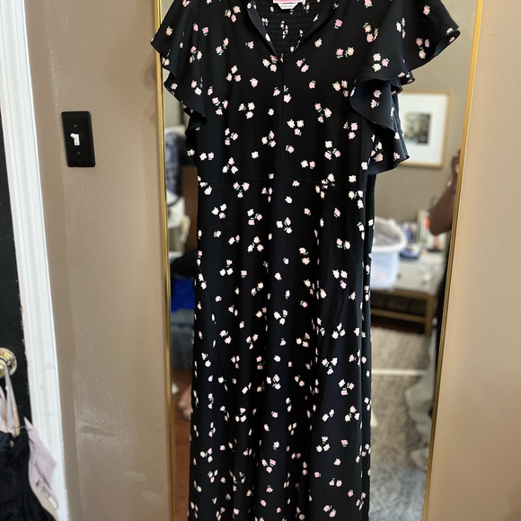 Kate Spade long black floral dress. Size 10. - Picture 8 of 8